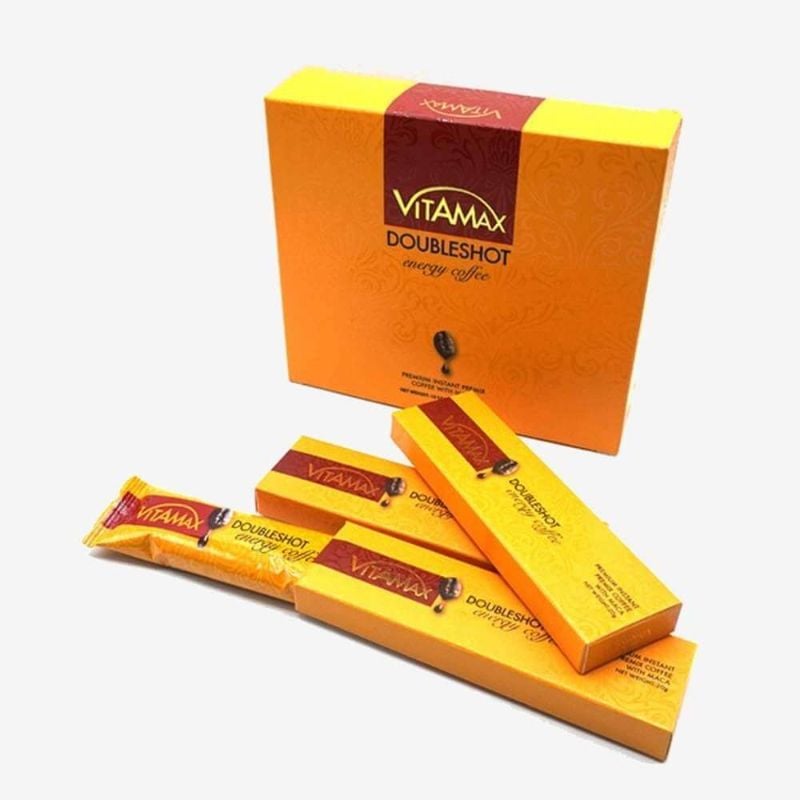 VITAMAX Café Double Shot Endurance Homme 1 Boîte (10 Sachets)