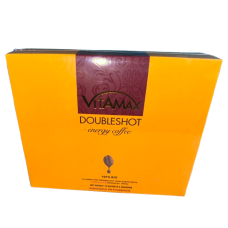 VITAMAX Café Double Shot Endurance Homme 1 Boîte (10 Sachets)