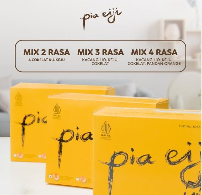 Pia Mix Coklat, Keju, Kacang ijo, Pandan Orange, Nanas Eiji