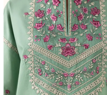 Rubika Fashion Most Hit Unstitched 3 Piece Collection Katan Silk Plain Shirt & Trouser With Organza Dupatta For Women-TPink