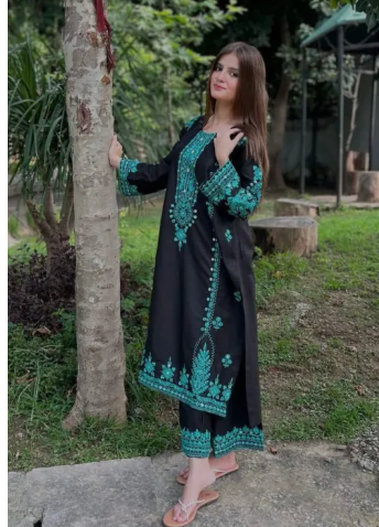 Fashion Vista 3 Piece Unstitched Organza Jacquard Eid Collection with Banarsi Trouser - Maroon