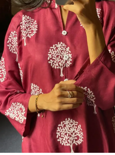 Stylish Collection stitch New leaf Printed 2pc Dress for Women and Young Girls