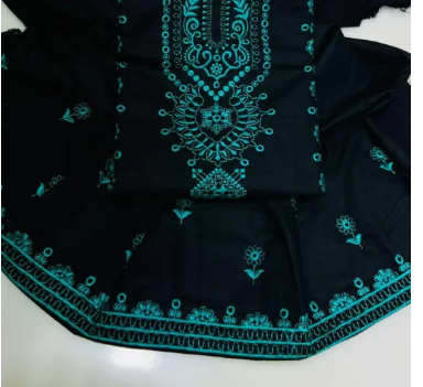 Fashion Vista 3 Piece Unstitched Organza Jacquard Eid Collection with Banarsi Trouser - Maroon