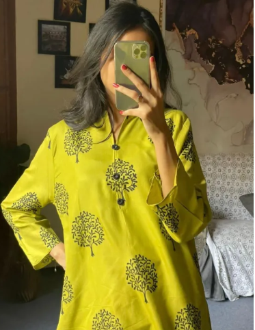 Stylish Collection stitch New leaf Printed 2pc Dress for Women and Young Girls