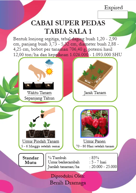 Cabai Super Pedas Tabia Sala 1 IPB