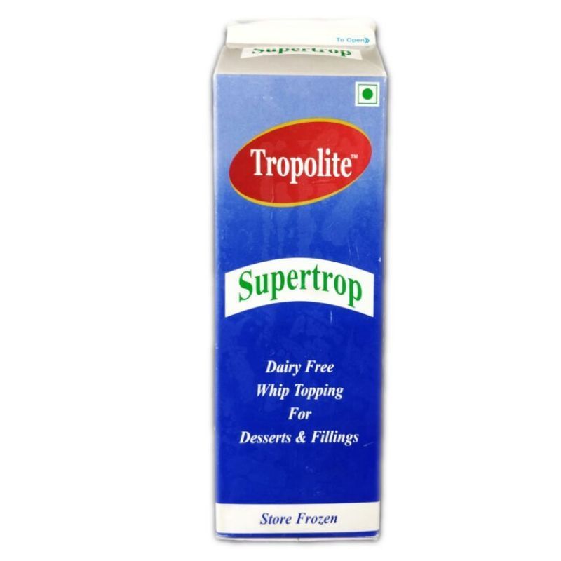 Tropolite Dairy Free Whip Topping For Dessert and Filling superrtrop 1ltr pack