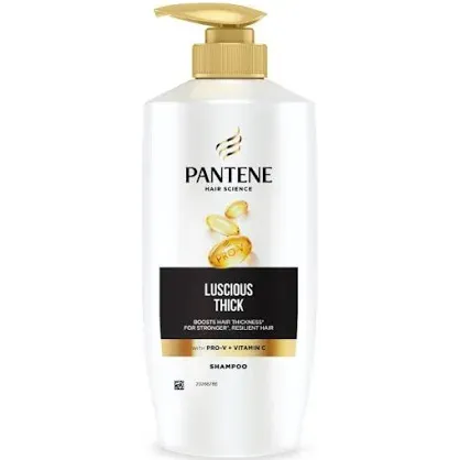 Pantene Lucious Thick Shampoo Boosts hair thickness for stronger resilient hair 650ml