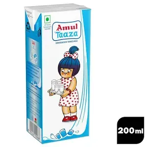 Amul Taza Tonned Milk 200ml pack
