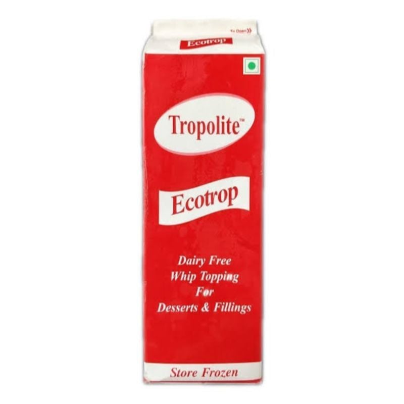 Tropolite Dairy Free Whip Topping For Dessert and Filling Ecotrop 1ltr pack