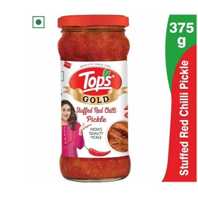 Tops Red chilli stuffed Pickle 375gm