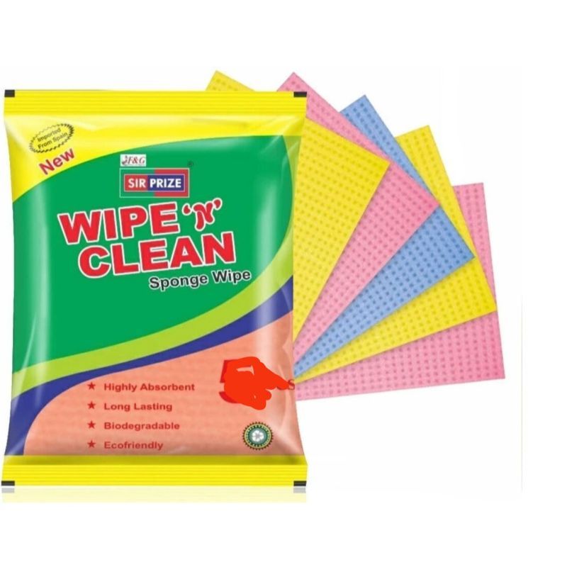 Sponge Wipes Biodegradable Highly Absorbent Long lasting 3pc Pack