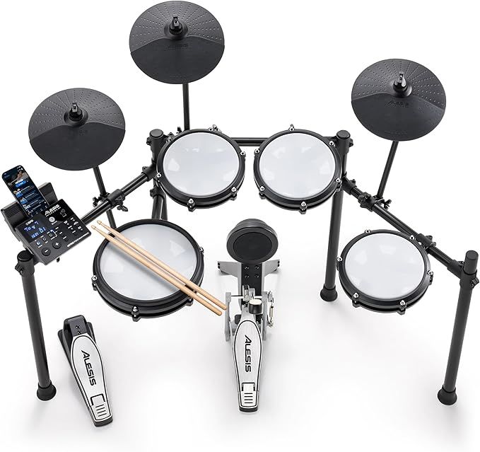 Alesis Nitro Max Electric Drum Set – 8-Piece Mesh Kit, Bluetooth, 440+ Sounds, USB MIDI (Like New)
