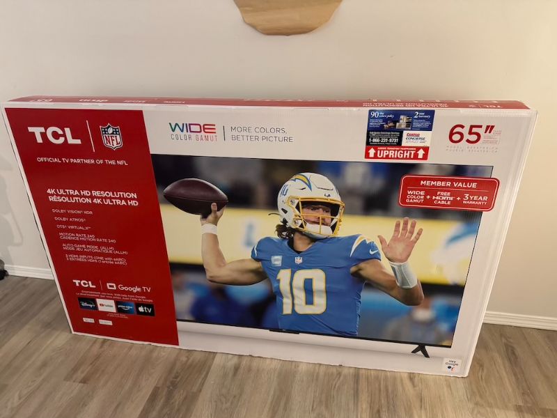 TCL 65" S Class 4K UHD Smart TV – Google TV, Dolby Vision/Atmos, Wall Mount & Box (Like New)