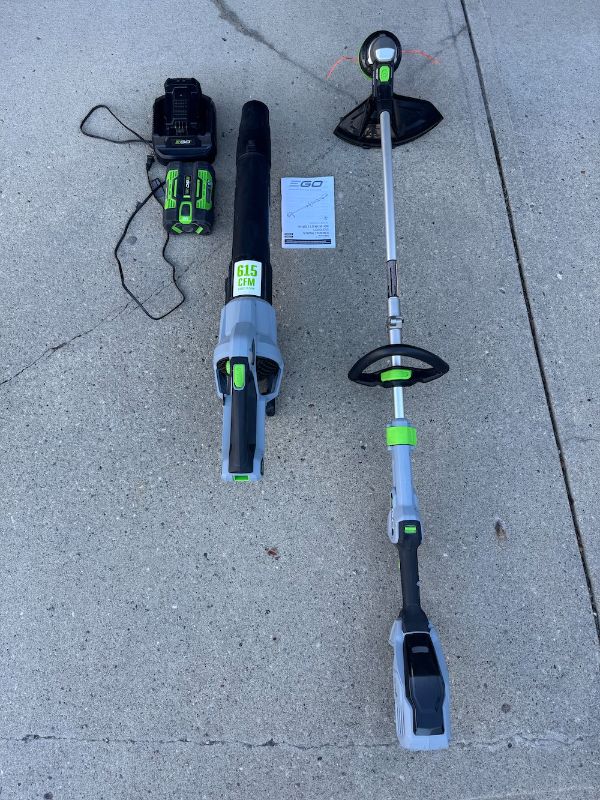 EGO POWER+ Powerload 615 CFM Leaf Blower and 15-in String Trimmer Kit