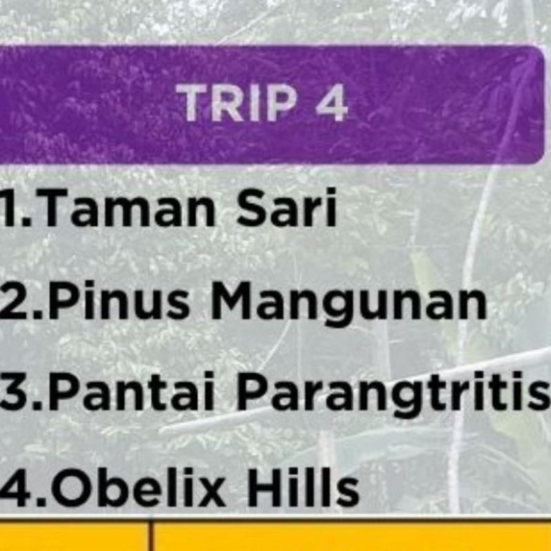 2 HARI 1 MALAM
TRIP 1 & 4