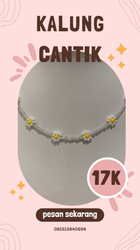 Necklace Beads Flower