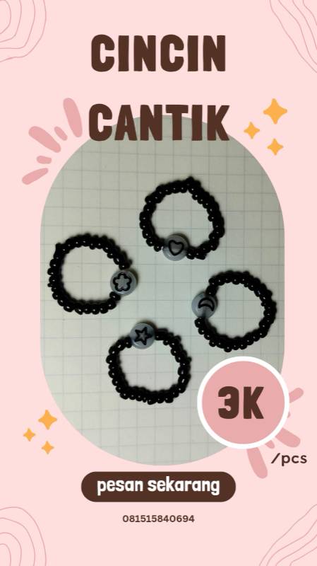 Ring Beads Glow In The Dark Hitam