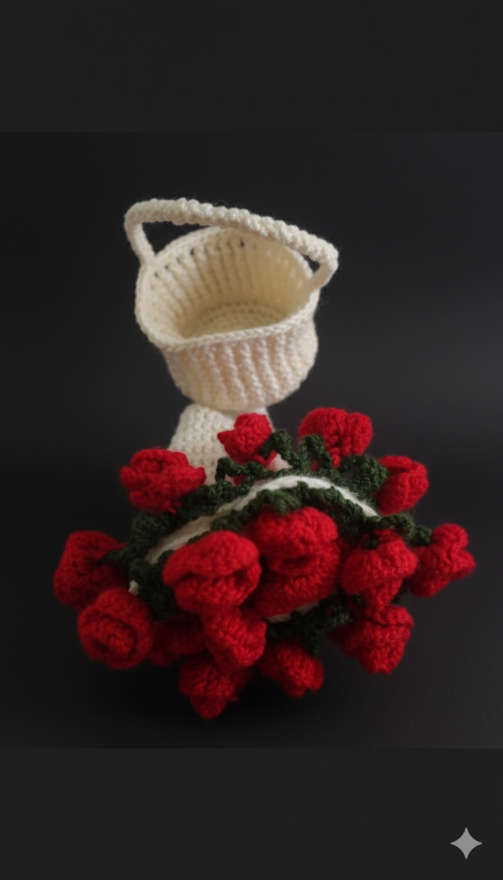 Crochet Coaster with Basket