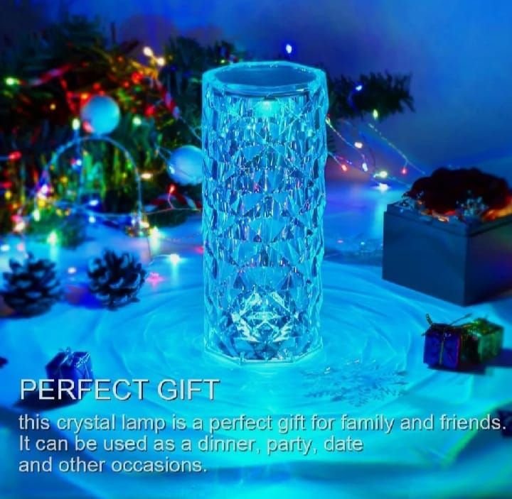Crystal Lamp for Bedroom, RGB Lights Lamp