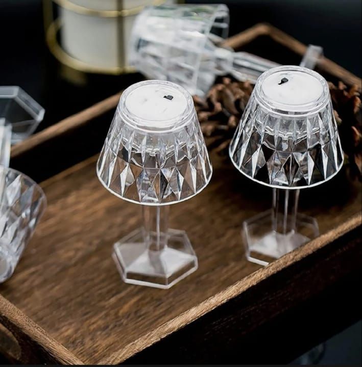 Mini LED Night Light Crystal Diamond Table Lamp Transparent Acrylic Night Lamp