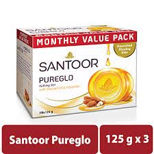 SANTOOR Pureglo Soap 3X125g