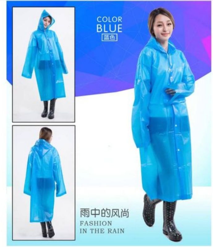 Imperméable Super Leger, Poncho De Pluie à Capuche Imperméable - Bleu