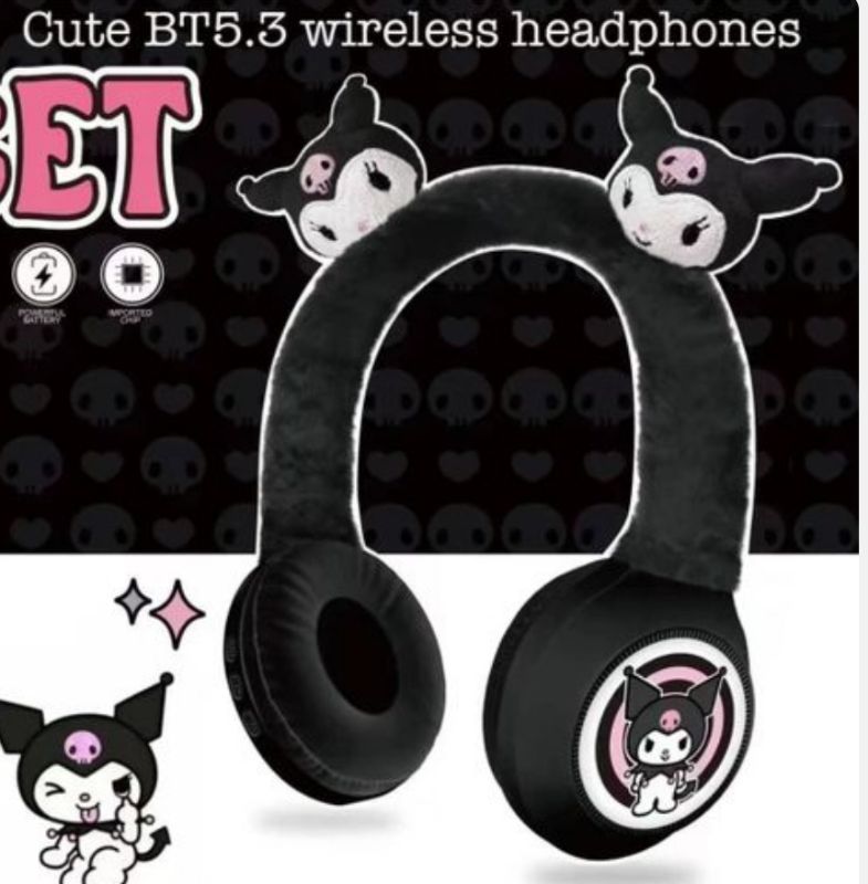 Enfant Kuromi Violet AH-806Y - Douce Casque Enfant Bonne Qualité