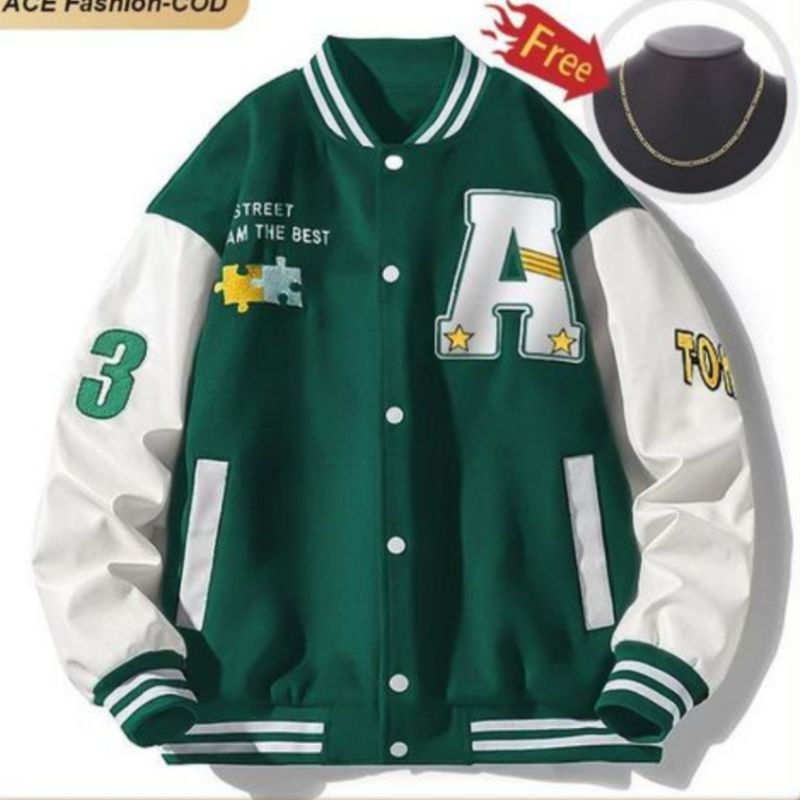 ASHION Veste De Baseball Pour Hommes Légère Et élégante - Pour Le Sport Et Le Quotidien