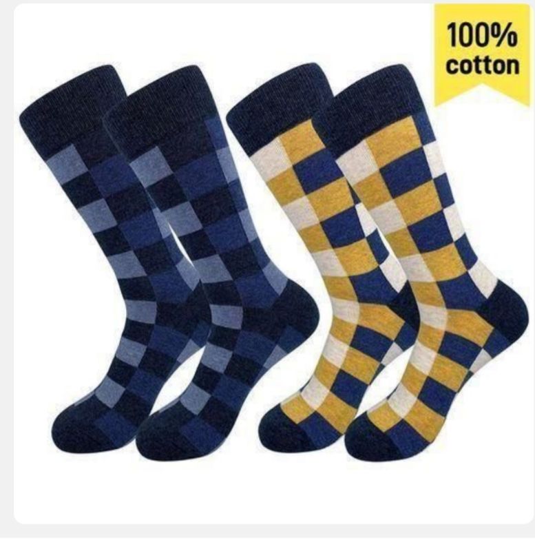 Banagat 2 Paires de Chaussettes Longues d'Affaires Formelles pour Homme 100% Coton
