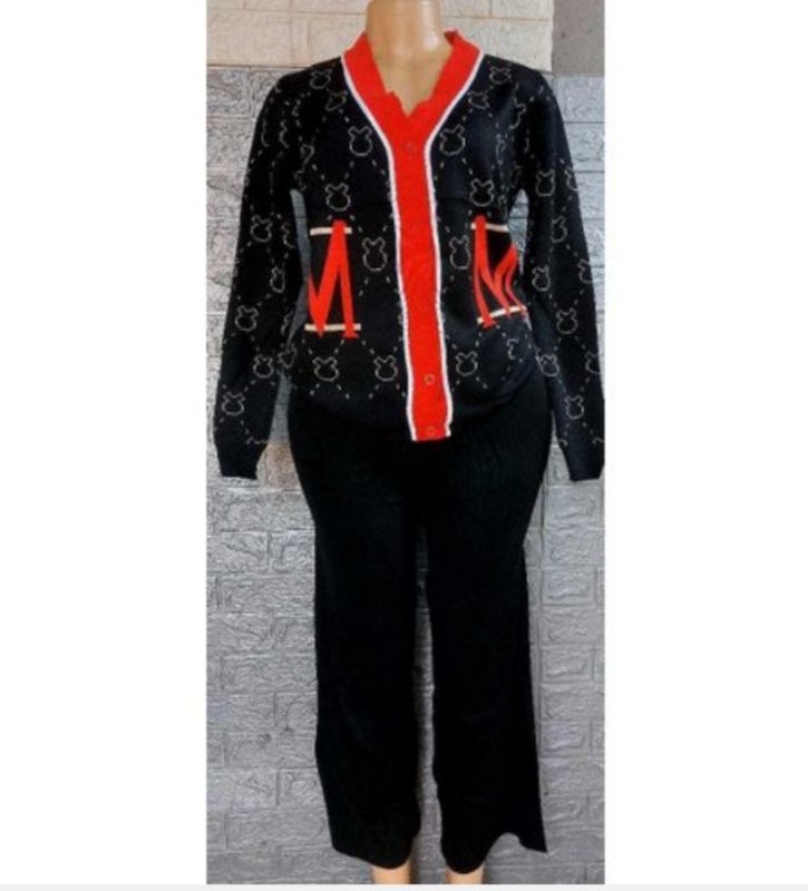 COMPLET Pantalons Avec Haut - Noir-Rouge