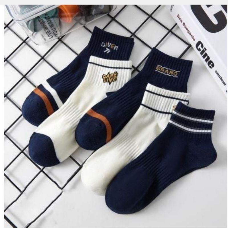 5 Paires De Chaussettes Casual En Coton Premium Printemps Automne