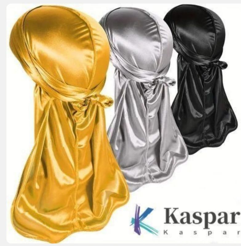Ensemble Hijab En Satin Ondulé Soyeux 3 Pièces Pour Hommes