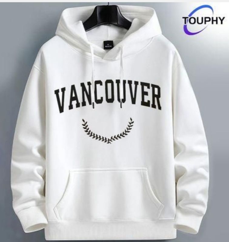 TOUPHY TOUPHY Sweat à Capuche Homme 100% Coton T-Shirts - Blanc
