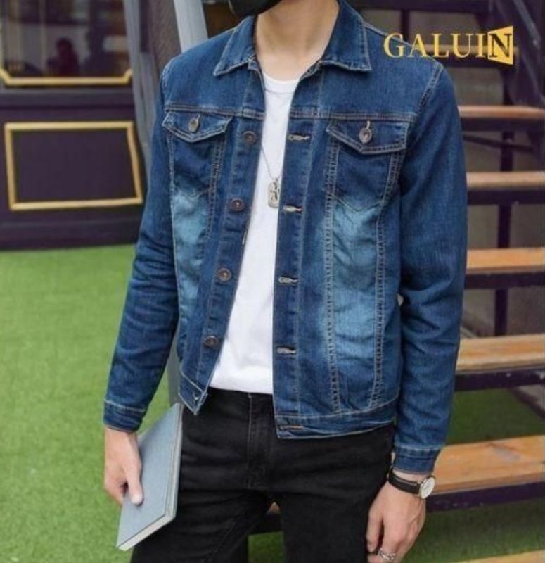 GALUIN GALUIN Veste En Jean Pour Homme Bomber Cowboy Veste En Jean Pour Homme