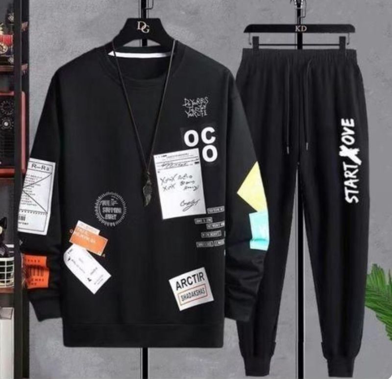 Vêtements décontractés pour hommes (pantalons, t-shirts) - noir