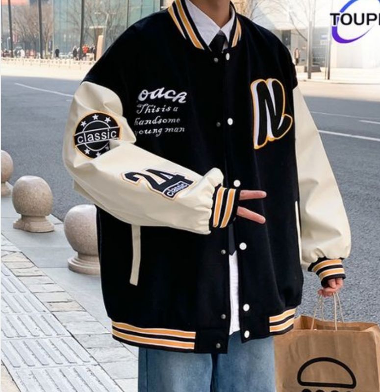 TOUPHY Veste Homme Surpiqué Contrastant Beau