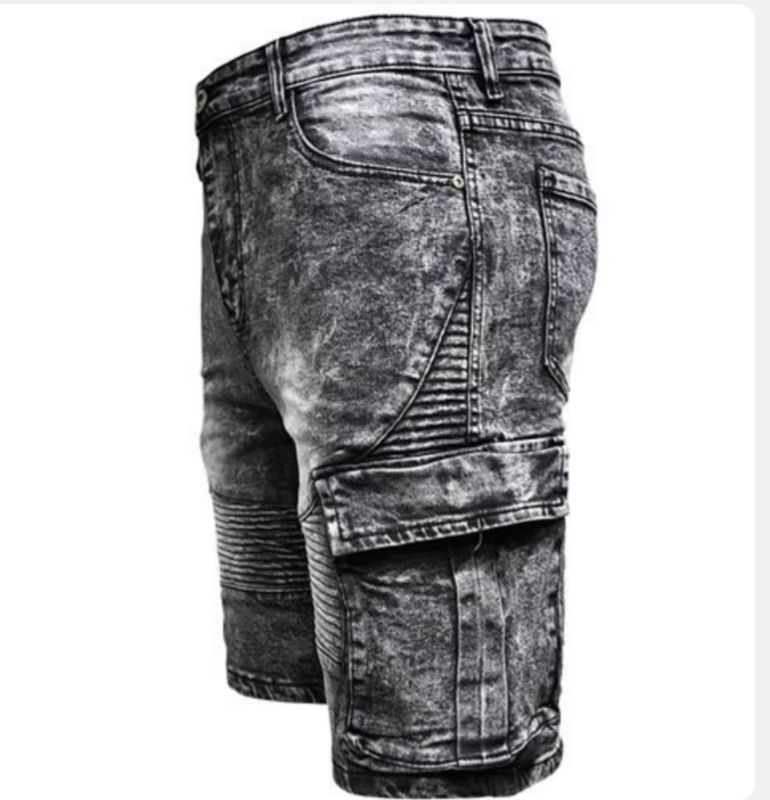 Culotte Cargo Jeans Gris