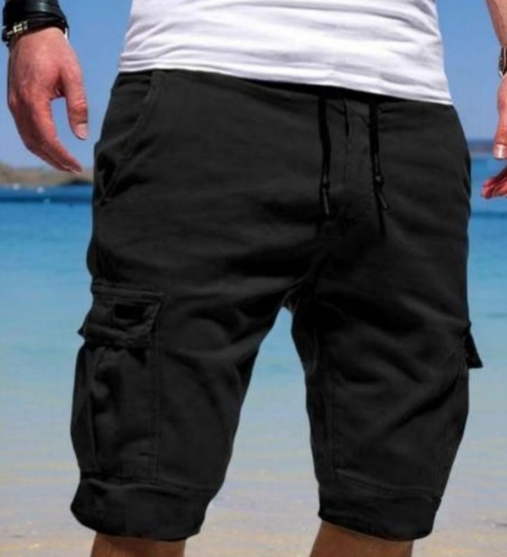 Berrykey Short cargo pour hommes à poches élastiques - Gris