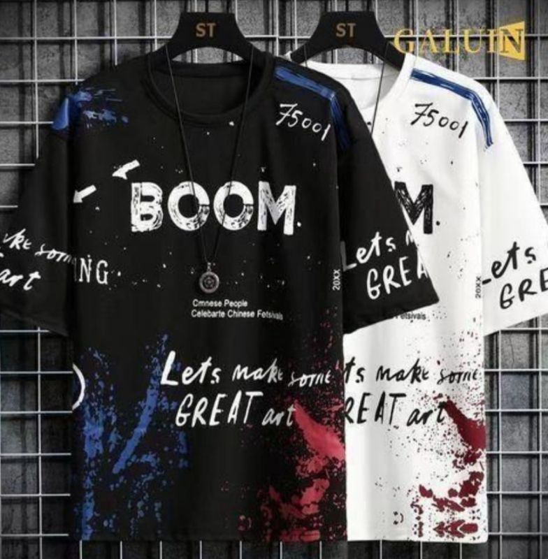 GALUIN T-Shirt Manches Courtes 100%Coton- 2 Pièces