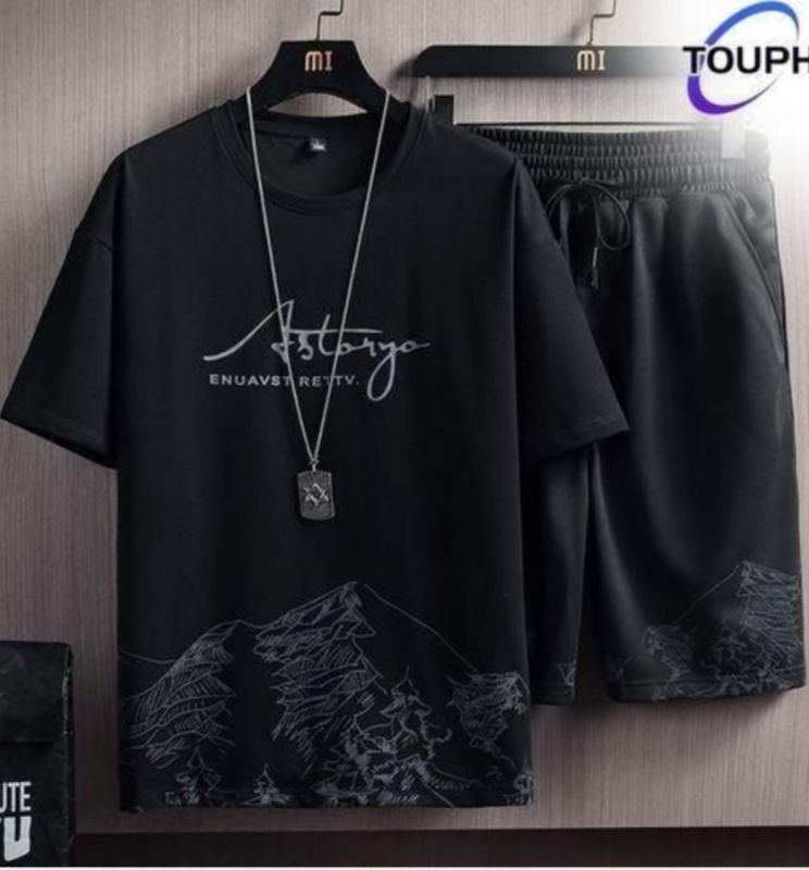 TOUPHY T-Shirt + Short Pour Homme - Noir