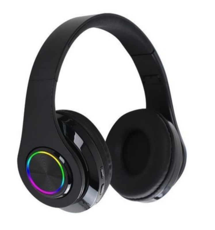 Casque Bluetooth, casque antibruit lumineux, écouteurs sans fil à basses puissantes