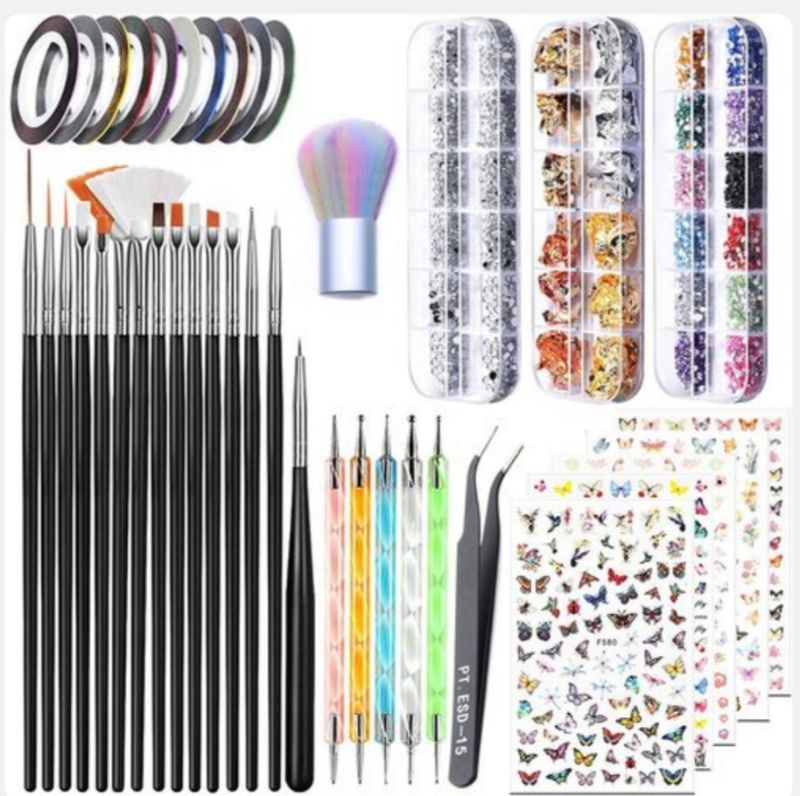 Kit D'outils D'art Des Ongles Ensemble De Pinceaux De Peinture à Ongles UV