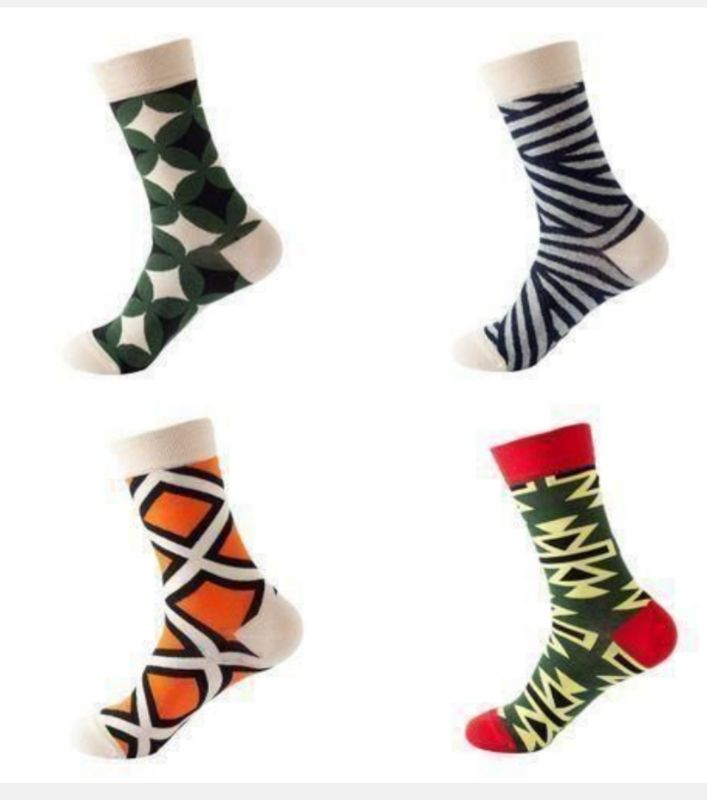 Chaussettes longues décontractées respirantes unisexes multicolores pour hommes