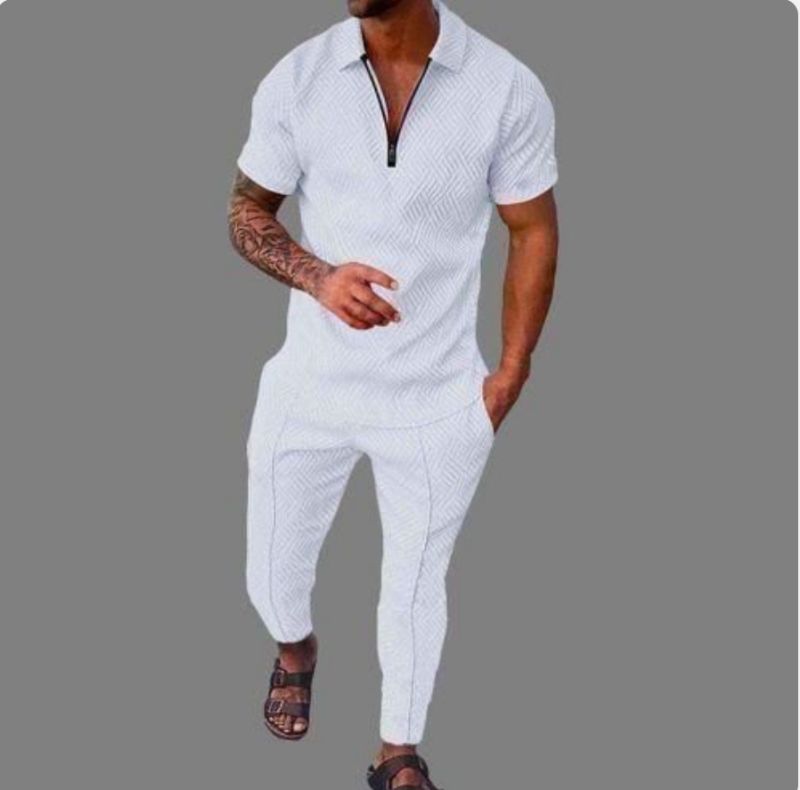 COOFENRISY Ensembles de chemise polo et shorts pour hommes