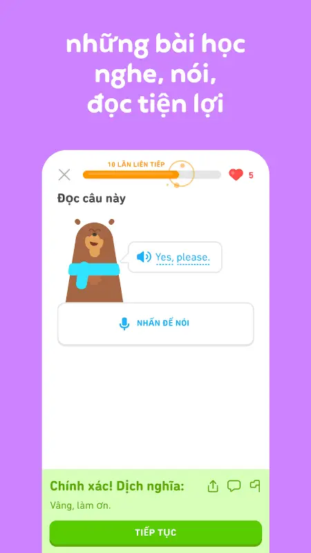 Tài khoản học ngoại ngữ Duolingo Super