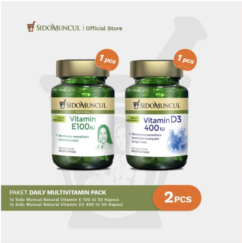 Daily Multivitamin Pack: Vitamin E 100 IU + Vitamin D3 400 IU