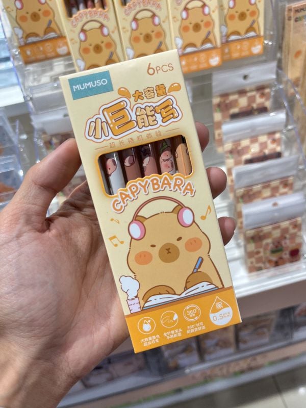 Set Pena Gel 6 Pcs (Capybara)