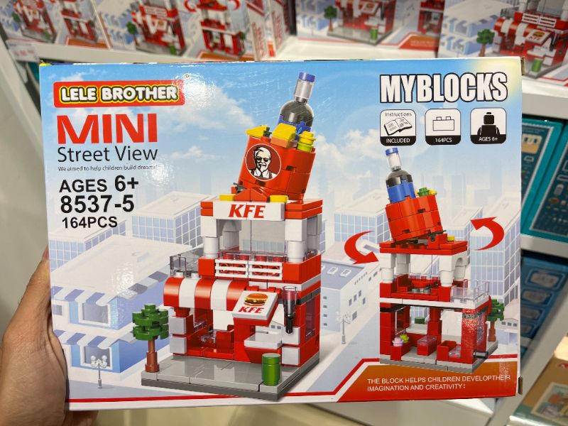 Mainan Blok Bangunan Lanskap Jalanan Mini (KFC/164 Pcs)