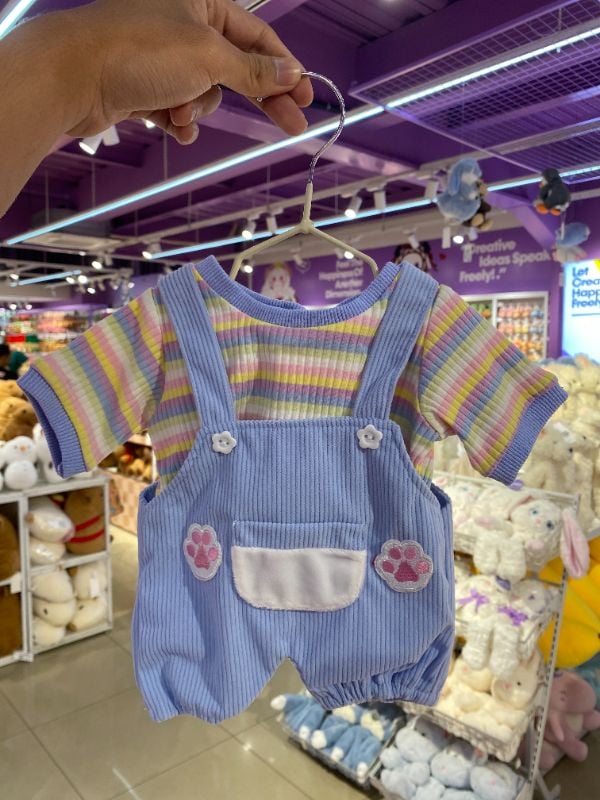 214 Setelan Rompi Biru dengan Renda