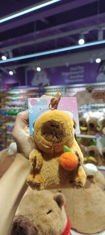 Boneka gantungan kunci kain seni Seri Raja Kapibara-Raja Kapibara (4 Model Campur)